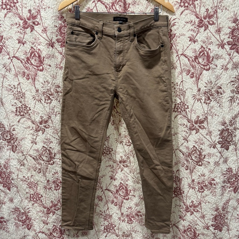 Banana Republic Slim Fit Khaki Jeans Men’s 32x30 Tan Stretch Pants